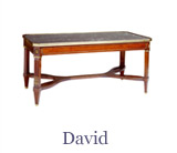 The David Louis XVI lounge table is finely crafted from mahogany