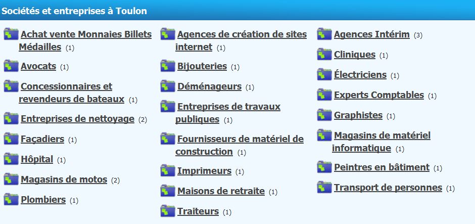 Annuaire.varwebinfos.com vous permet de développer votre affaire en réseautant avec des entreprises de Toulon